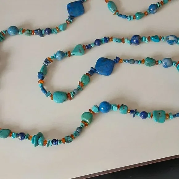 Jay King Turquoise & Lapis Necklace - Picture 3 of 4